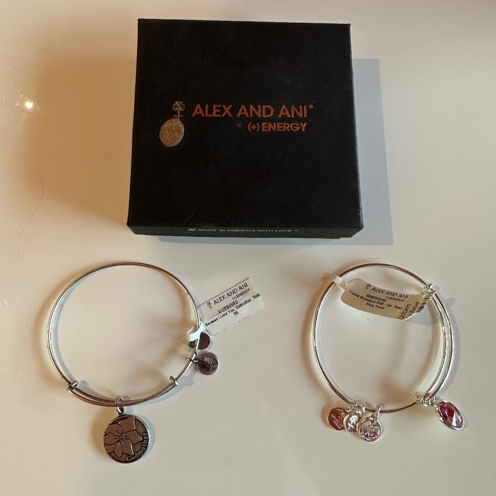 Alex + Ani Bangle Set - Godmother & October Birthstone